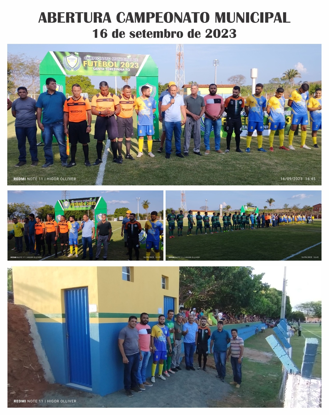  Abertura do Campeonato Municipal é marcada por entrega dos banheiros públicos do Estádio Municipal à Comunidade 