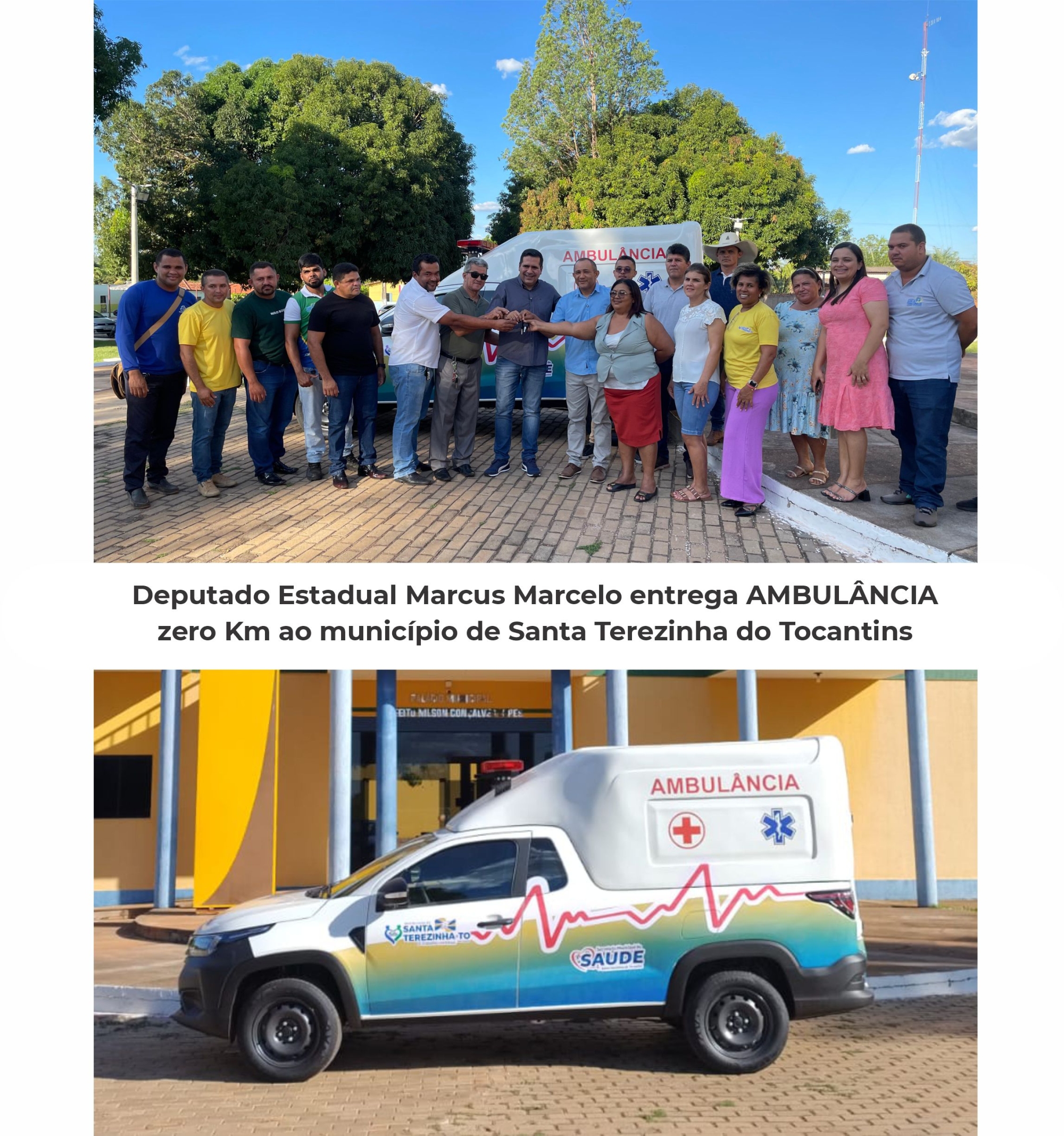Santa Terezinha recebe mais uma ambulância zero km